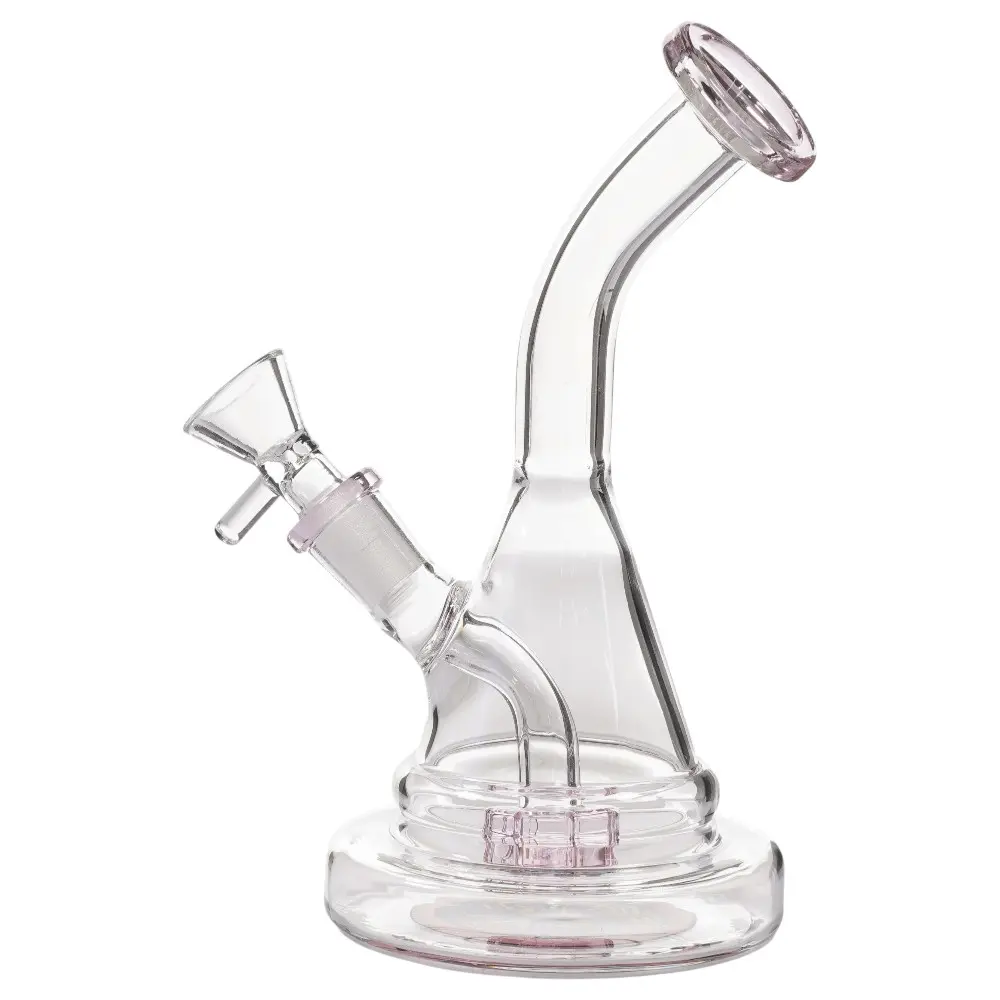 Glass W.P. with Curved Neck 7.0" - Pink