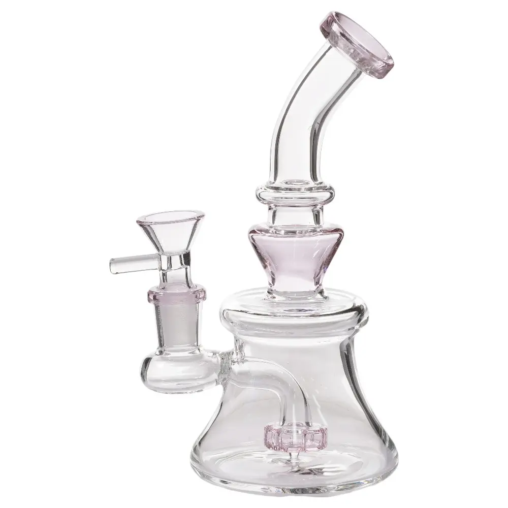 Glass W.P. with Curved Neck 6.5" - Pink