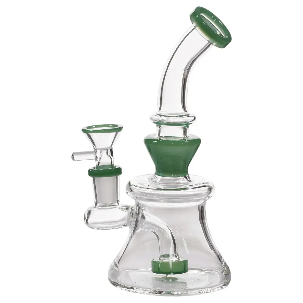 Glass W.P. with Curved Neck 6.5" - Dark Green