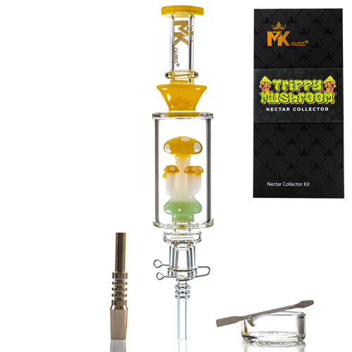 MK Glass Nectar Collector 8497 9.5" Yellow