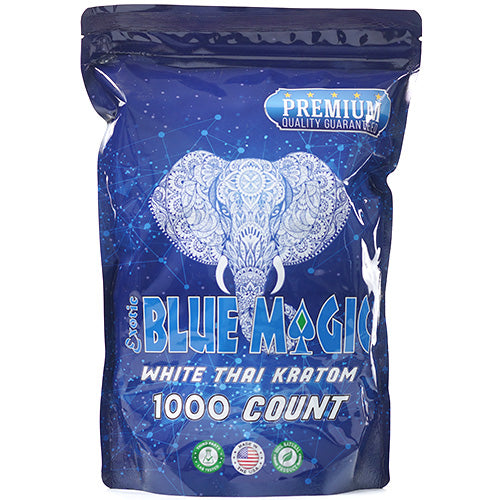 Blue Magic Tablets & Caplets Kratom 1000ct White Thai