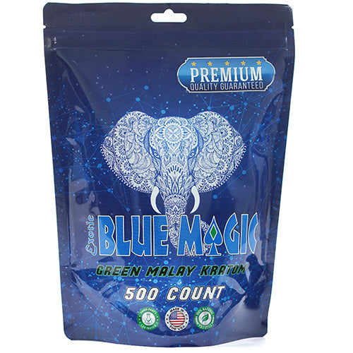 Blue Magic Tablets & Caplets Kratom 500ct Green Malay