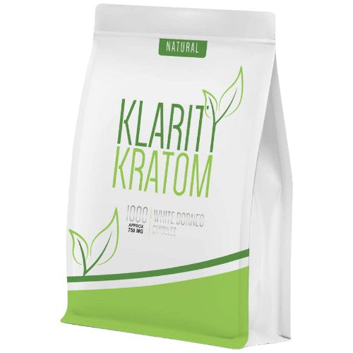 Klarity Kratom Tablets & Caplets Kratom 1000ct White Borneo