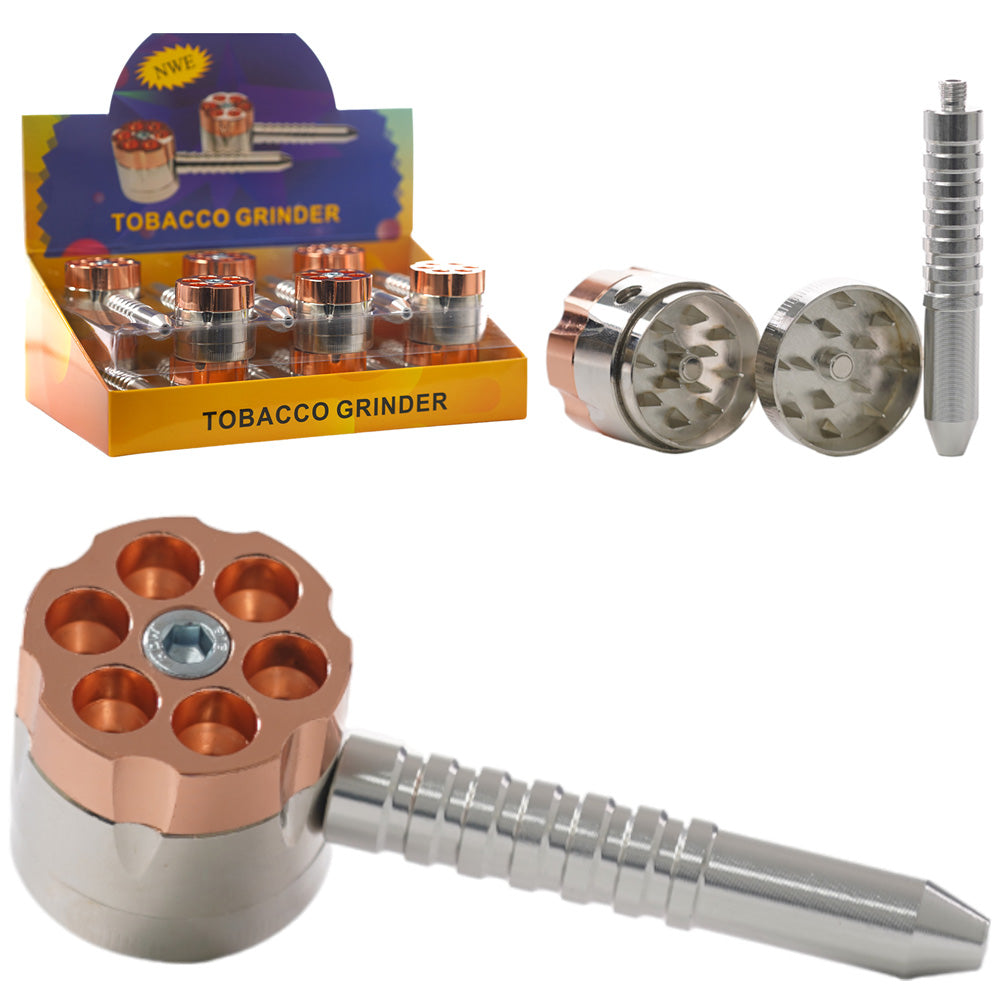 Unbranded Hand Pipe Revolver 6 Chamber (5376) Metal 4.5"