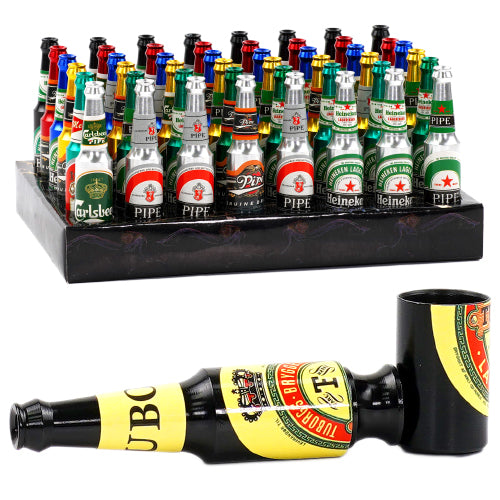 Unbranded Hand Pipe Beer Bottle Design (4742) Metal 2.5"