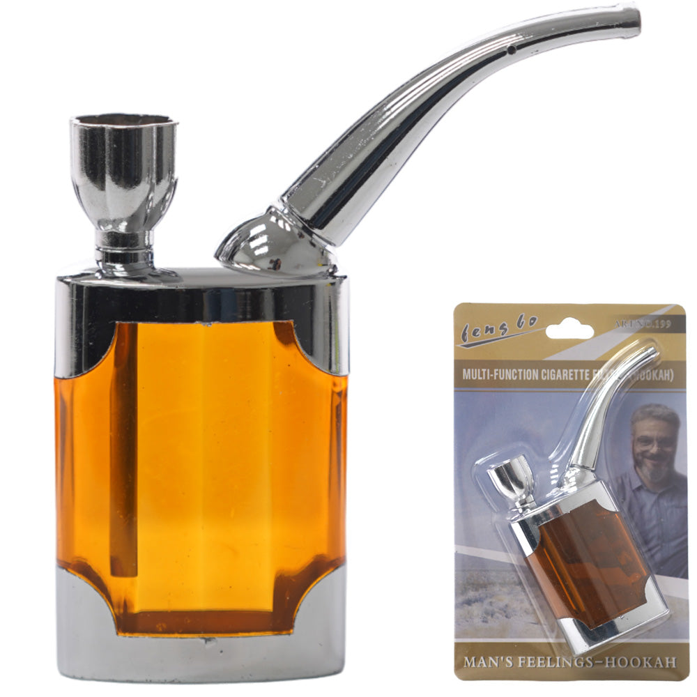 Unbranded Bubbler Mini Shisha (5378) Metal 5.0" Brown