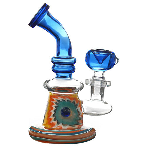 Unbranded Glass Sunflower Sower (5524) 6.0" Blue