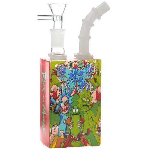 Unbranded Glass Juice Box (7031) 7.0" Rick And Morty 2