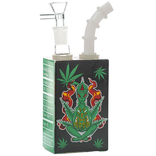 Unbranded Glass Juice Box (7031) 7.0" Alien Leaf