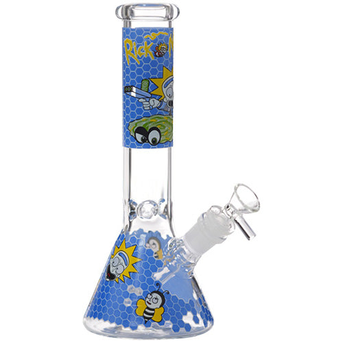 Unbranded Glass Honeycomb Rick & Morty (7200) 10.0" Blue