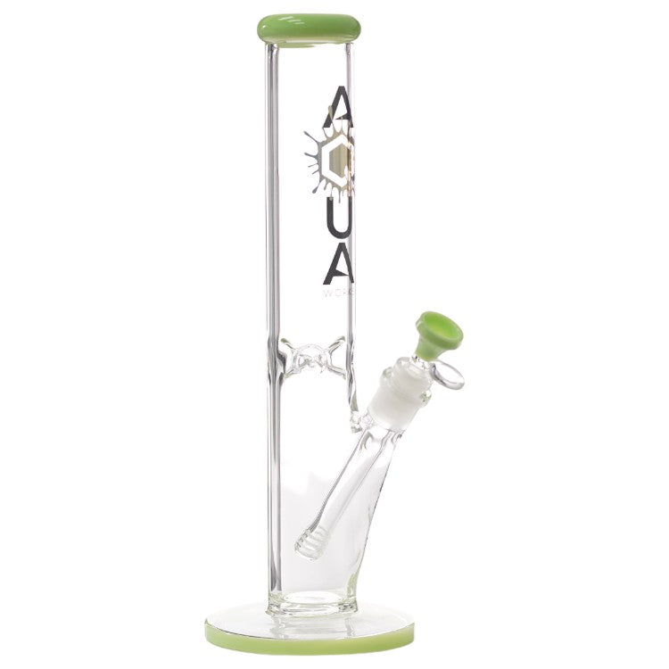 Aqua Glass 50 x 5 Straight Tube (8910) 14.0" Milky Green