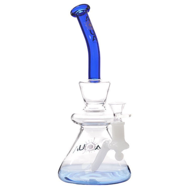 Aqua Glass Banger Hanger Beaker (8922) 10.5" Blue