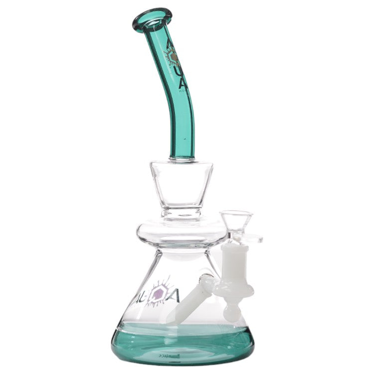 Aqua Glass Banger Hanger Beaker (8922) 10.5" Teal