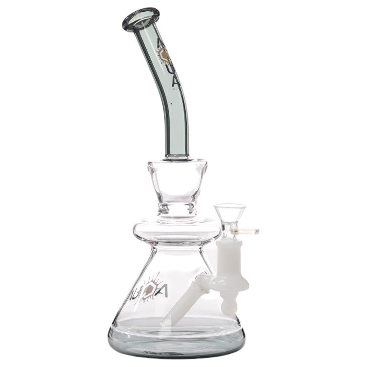 Aqua Glass Banger Hanger Beaker (8922) 10.5" Smoke