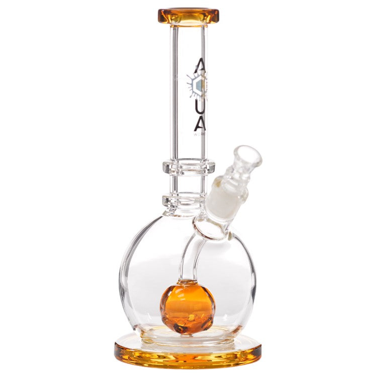 Aqua Glass Orb Crown Defused (8928) 9.0" Gold