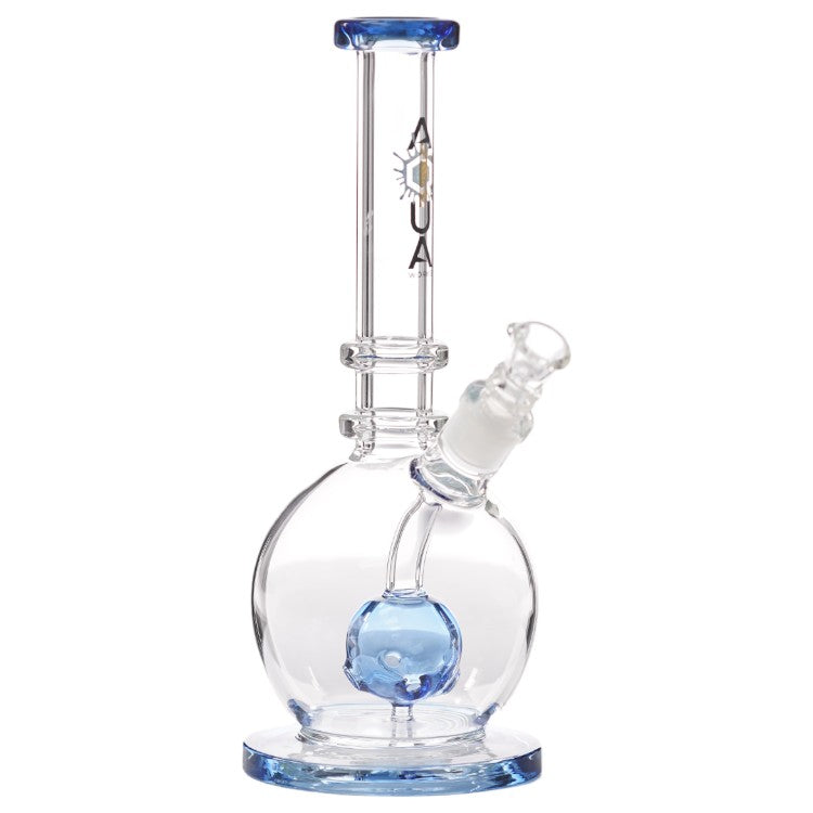 Aqua Glass Orb Crown Defused (8928) 9.0" Blue