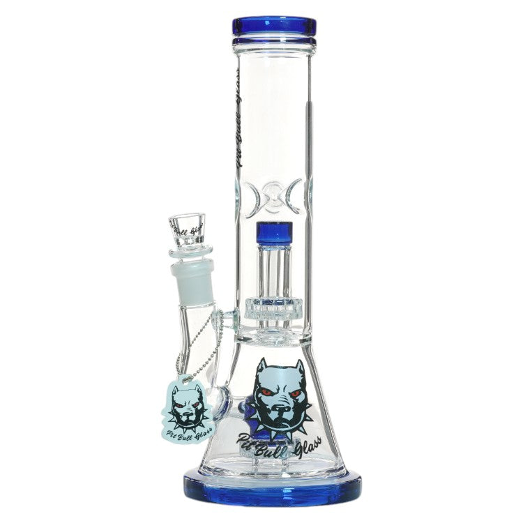 Pit Bull Glass Glass BK Shower (8963) 12.0" Blue