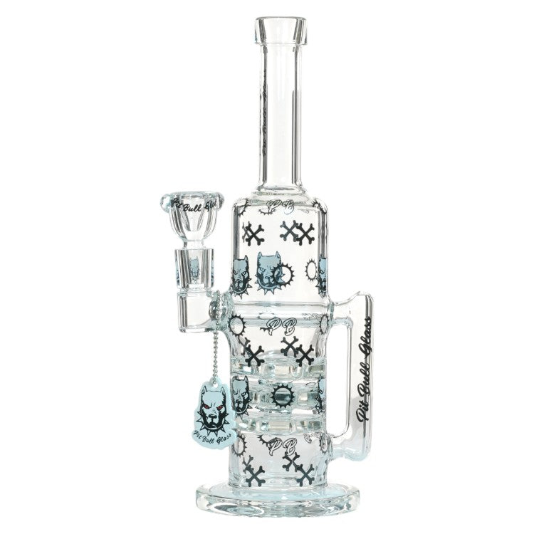 Pit Bull Glass Glass Logo Recycle (8968) 12.0" Clear