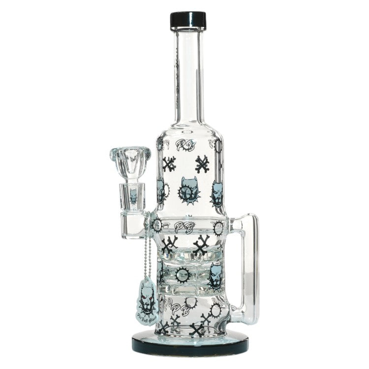 Pit Bull Glass Glass Logo Recycle (8968) 12.0" Black