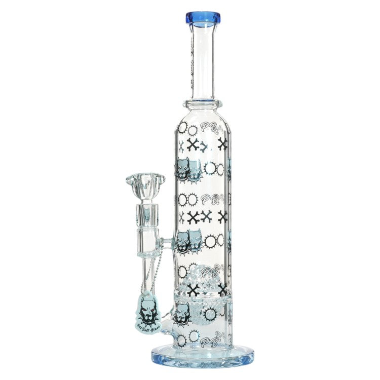 Pit Bull Glass Glass Logo STR (8970) 14.0" Blue