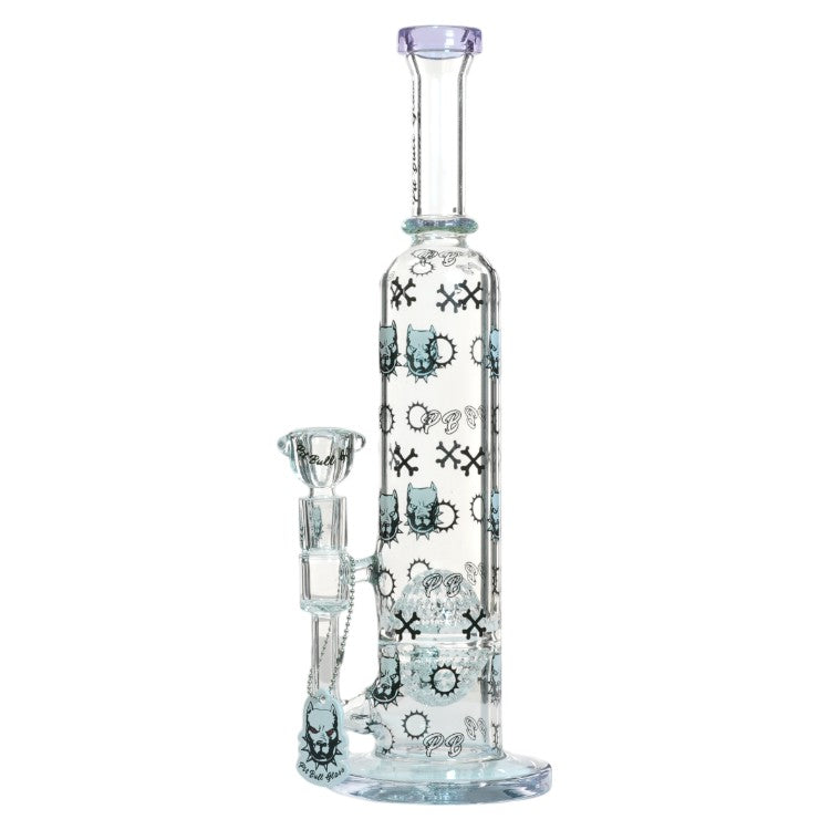 Pit Bull Glass Glass Logo STR (8970) 14.0" Purple