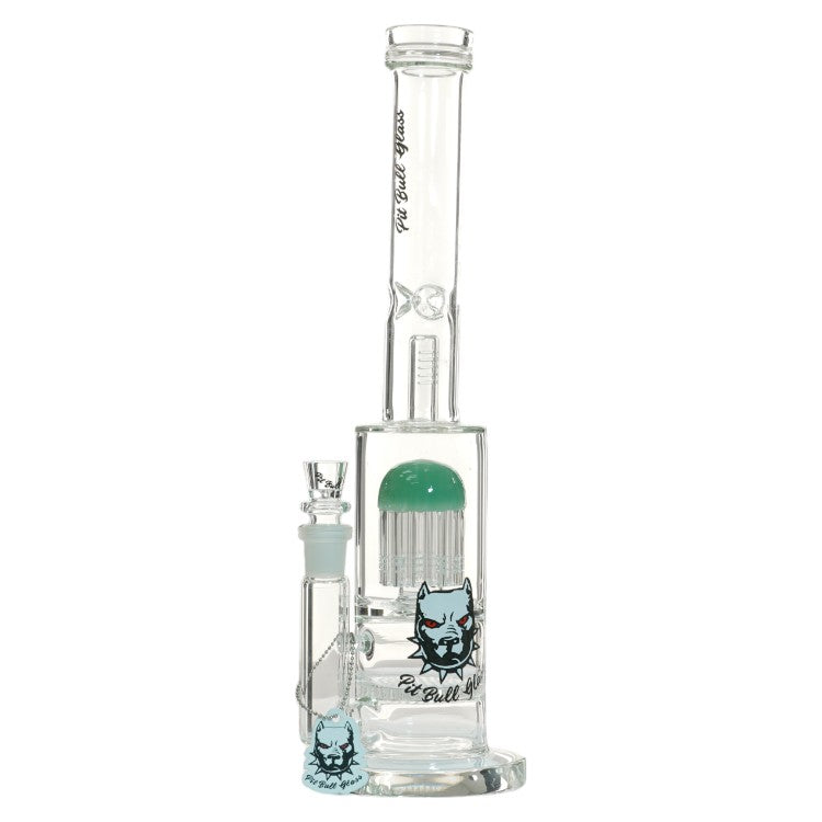 Pit Bull Glass Glass With Arms (8972) 15.0" Milky Green