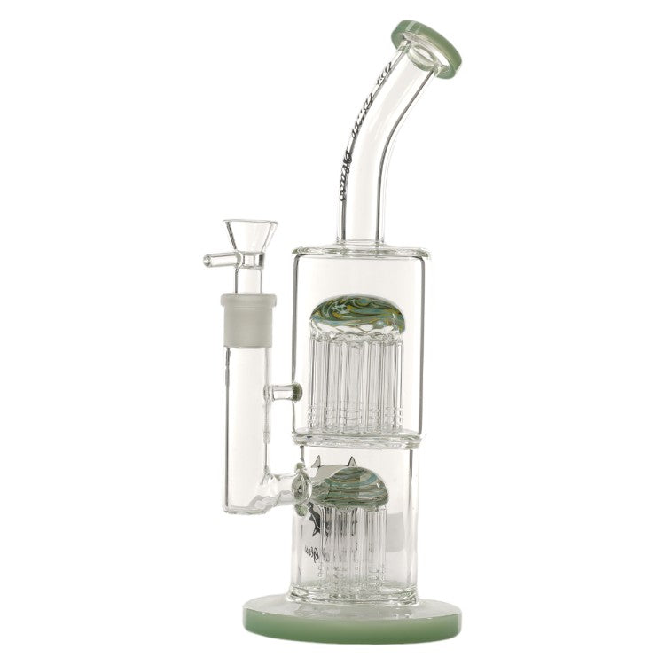 Pit Bull Glass Glass With Arms (8977) 12.0" Milky Green