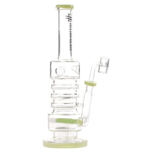 Helios Glass Glass Rings (9317) 12.0" Green