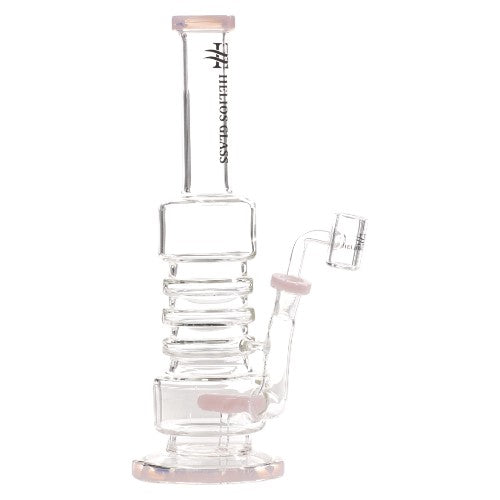 Helios Glass Glass Rings (9317) 12.0" Pink