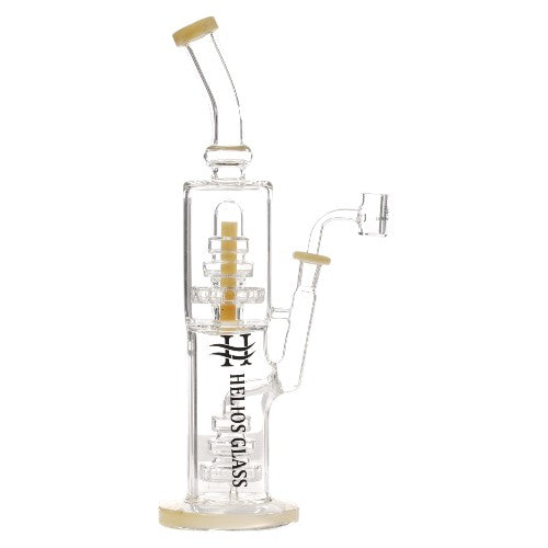 Helios Glass Glass Shower Perc (9326) 14.0" Amber