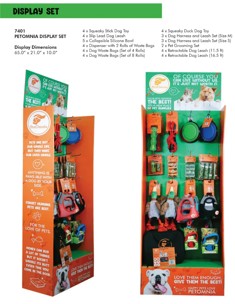 Pet Omnia Dogs Display Set - (65.0" x 21.0" x 10.0')