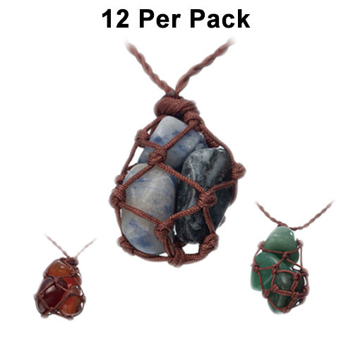 Unbranded Misc Wrapped Gem Stone Pendants