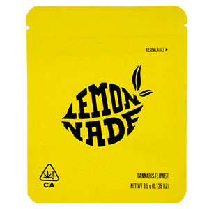 Unbranded Ziploc Bags Smell Proof Zipped Bag 3.5 gr - 0.125 oz 5.0" Yellow Lemonade