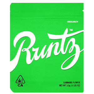 Unbranded Ziploc Bags Smell Proof Zipped Bag 3.5 gr - 0.125 oz 5.0" Runtz (Green)