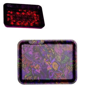 Unbranded RYO Accessories Glow Rolling Tray With Led Light 8.5" x 11.0"  Design 1
