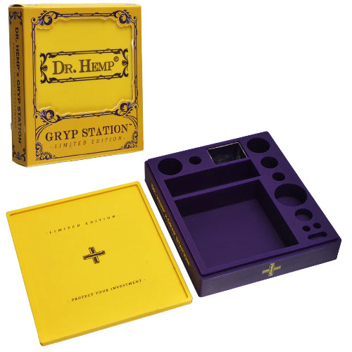 Dr.Hemp Container & Jars Silicone Gryp Station All-One Dabbing Station Yellow