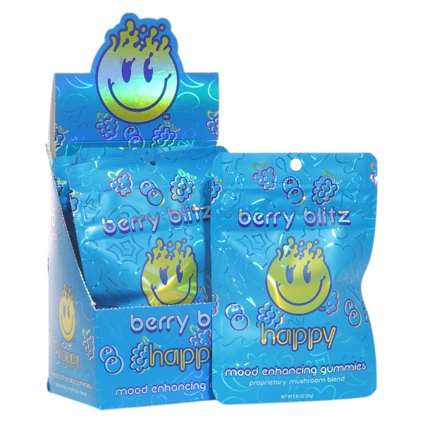 Got Happy Now Mushroom Magic Gummies (0.85oz/24g) 5 packs per Box-Berry Blitz