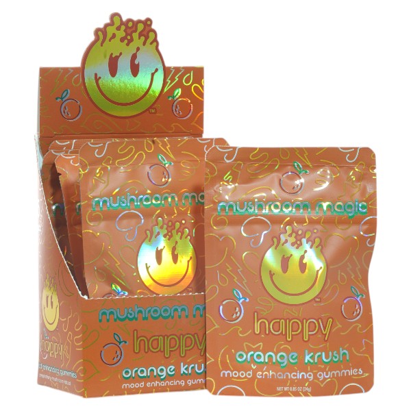 Got Happy Now Mushroom Magic Gummies (0.85oz/24g) 5 packs per Box-Orange Krush