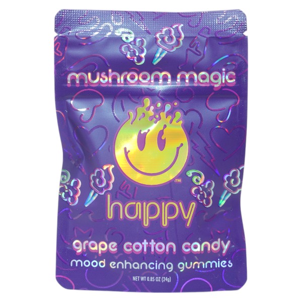 Got Happy Now Mushroom Magic Gummies (0.85oz/24g)-Grape Cotton Candy