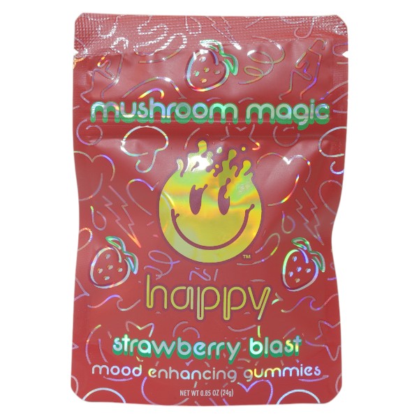 Got Happy Now Mushroom Magic Gummies (0.85oz/24g)-Strawberry Blast