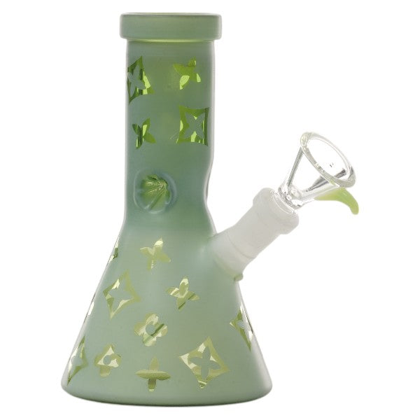 Unbranded Glass W.P. Conical Color Tube Sand Fraust 6.0" (16082)-Green