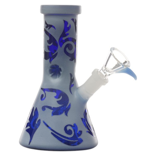 Unbranded Glass W.P. Conical Color Tube Sand Fraust 6.0" (16082)-Blue