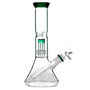 Unbranded Glass Perc Beaker 12.0"-Teal