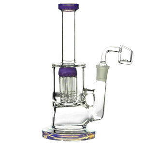 Unbranded Glass Shower With 6 Arms (7053) 8.0"-Milky Purple