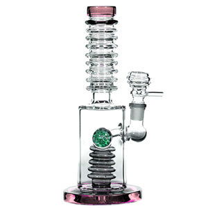 Unbranded Glass Nine Rim Shower with Locket (6699) 10.0"-Pink