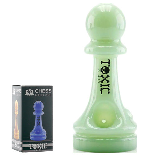 Toxic Hand Pipe Chess TXH8 (6225) Glass 5.0"-Green