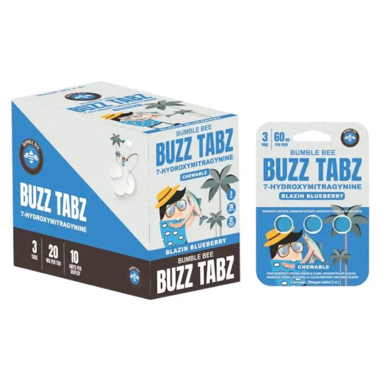 Bumble Bee Buzz Tabz 7-OH 20mg  x 3-Tab Blister (10 Pack)
