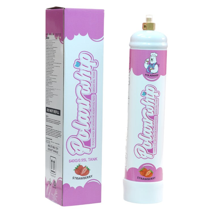 Polar Whip Chargers With Safety Relief Valve 0.95L 640 GR-Strawberry (6 packs per Box)