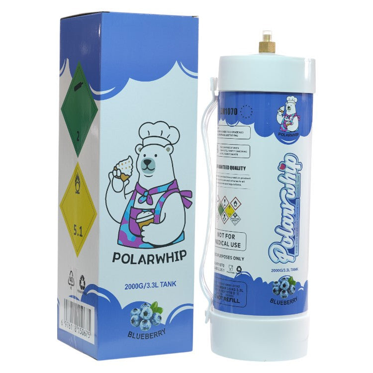 Polar Whip Chargers With Safety Relief Valve 3.3L 2000 GR-Blueberry (2 packs per Box)