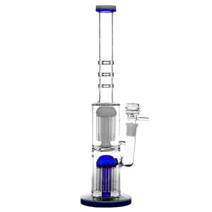 Unbranded Glass W.P. Double Tree Shower 16.0" (7074)-Blue/White